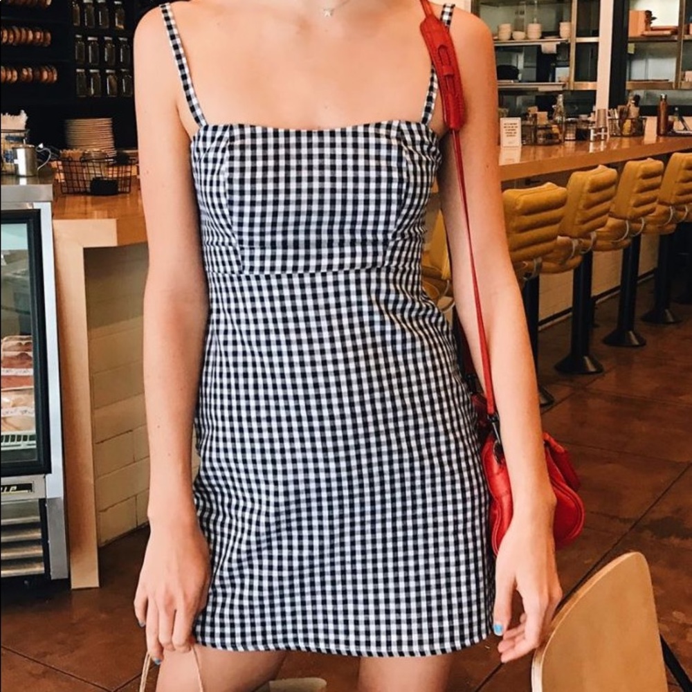 Brandy Melville Gingham Black Karla Dress